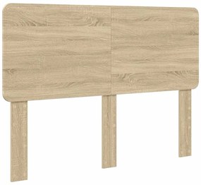 vidaXL Κεφαλάρι με κεφαλάρι Δρύς Sonoma 140 cm Επεξεργασμένο ξύλο