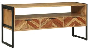 vidaXL Ντουλάπι TV με συρτάρι Καφέ 100 x 35 x 50 εκ Μασίφ ξύλο ακακίας
