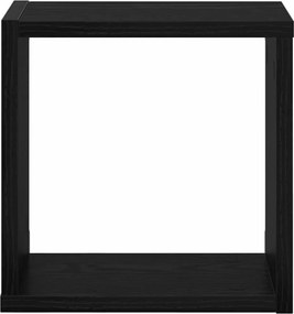 vidaXL Ράφια Τοίχου με ράφι Επιτοίχιο Μαύρη Οξυά Επεξεργασμένο ξύλο