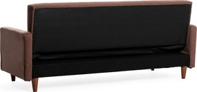 Τριθέσιος Καναπές Κρεβάτι Καφέ HIKO 75x200x83