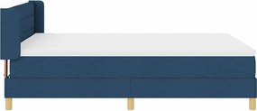 VidaXL Κρεβάτι με ελατήρια με στρώμα Μπλε 200 x 140 cm ύφασμα