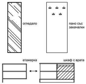 Έπιπλο Εισόδου Modul 961, 168/200/35 εκ., Genomax