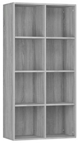 vidaXL Βιβλιοθήκη/Βοηθητικό Ντουλάπι Γκρι sonoma 66x30x130εκ Επεξ Ξύλο