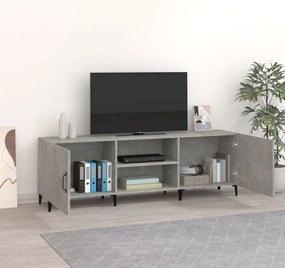 vidaXL Έπιπλο Τηλεόρασης Γκρι Σκυροδέματος 150x30x50 εκ. Επεξ. Ξύλο
