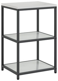 vidaXL Σετ Αποθήκευσης Κουζίνας με ράφι 3 pcs Ασημί 180 x 50 x 92 εκ.