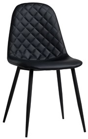300-035 Καρέκλα Antonella Μαύρο 45.5 x 53 x 87 Μαύρο Μέταλλο, Τεχνόδερμα PU, 1 Τεμάχιο