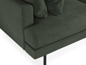 Καναπές Seattle T100, Αριθμός θέσεων: 2, Σκούρο πράσινο, 205x104x91cm, 81 kg, Ταπισερί, Πόδια: Μέταλλο | Epipla1.gr