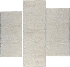 Χαλιά Κρεβατοκάμαρας (Σετ 3τμχ) Polcarpet Satin Shaggy Beige
