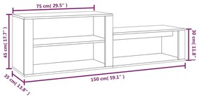 ΠΑΠΟΥΤΣΟΘΗΚΗ ΛΕΥΚΗ 150 X 35 X 45 ΕΚ. ΑΠΟ ΕΠΕΞΕΡΓΑΣΜΕΝΟ ΞΥΛΟ 816912