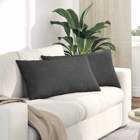 vidaXL Μαξιλάρι Καναπέ 2 pcs Σκούρο Γκρι 80 x 40 cm