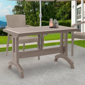 Τραπέζι πολυπροπυλενίου Callan χρώμα cappuccino 140x80x73εκ.