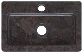 vidaXL Νιπτήρας Επιτοίχιος Μαύρος 38 x 24 x 6,5 εκ. Μαρμάρινος