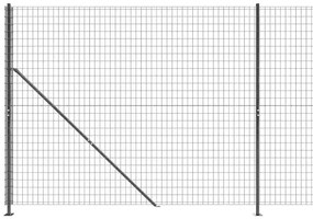vidaXL Συρματόπλεγμα Περίφραξης Ανθρακί 1,8 x 10 μ. με Βάσεις Φλάντζα