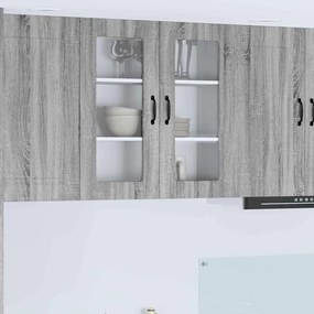 vidaXL Κρεμαστό ντουλάπι κουζίνας Γκρίζο Σονομα 80 x 31 x 80 εκ.