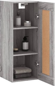 vidaXL Ντουλάπι Τοίχου Γκρι Sonoma 34,5 x 34 x 90 εκ. Επεξεργ. Ξύλο