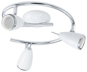 Φωτιστικό Σποτ Led 93132 White Riccio 2 Eglo Metal, Plastic