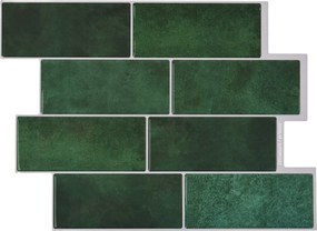 vidaXL Πλακάκι Subway 20 pcs Σκούρο Πράσινο 29 x 21 εκ