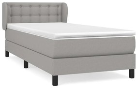 ΚΡΕΒΑΤΙ BOXSPRING ΜΕ ΣΤΡΩΜΑ ΑΝΟΙΧΤΟ ΓΚΡΙ 90X190 ΕΚ. ΥΦΑΣΜΑΤΙΝΟ 3126525