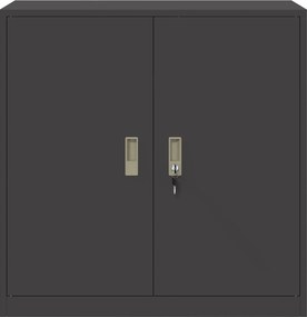 vidaXL Ντουλάπι αποθήκευσης Μαύρο 90 x 40 x 90 cm Ατσάλι