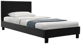 Κρεβάτι Nevil 100x200 PU χρώμα μαύρο ματ