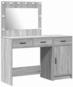 vidaXL Τραπέζι περιποίησης με συρτάρι 2 pcs Γκρι 40 x 41 x 75 εκ