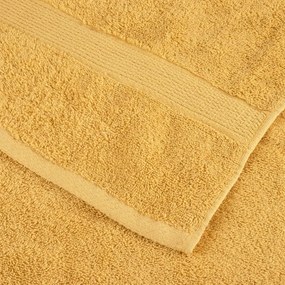 vidaXL Πετσέτες Premium SOLUND 2 τεμ. Χρυσές 100x200 εκ. 600 γρ./μ²