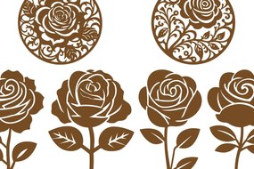 Σετ των 2 Intra απο ξύλο plywood 3mm-4mm πάχος – Σετ  Rose Δίασταση  20x20 cm INTRAFABR-100939876