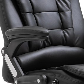 vidaXL Πολυθρόνα Γραφείου Μαύρη από Συνθετικό Δέρμα