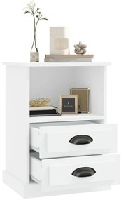 vidaXL Κομοδίνο Λευκό 43 x 36 x 60 εκ.