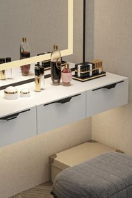 Stewehome Κονσόλα ατλαντικός με ντουλάπι Λευκό 120x18x18 cm