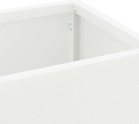 vidaXL Σχέδιο &amp; βάση αποθήκευσης Λευκό 15,5 x 15,5 x 49 εκ Μέταλλο