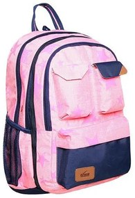 KALGAV τσάντα πλάτης &quot;Navy light pink melange&quot; με θήκη για laptop - tablet Υ47x14x33εκ.  τμχ.