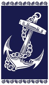 Πετσέτα Θαλάσσης 33 Navy DimCol Θαλάσσης 90x170cm 100% Cotton