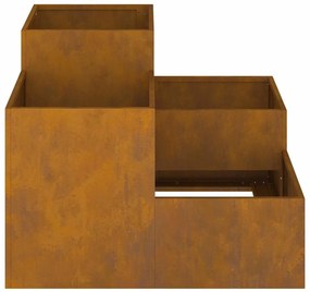 vidaXL Γλάστρα Κήπου Σκ rusty 80 x 80 x 60 εκ. Ατσάλι καιρό