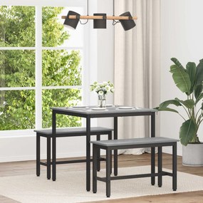 vidaXL Τραπεζαρίες 80 x 80 x 75 cm ΜΕΤΑΛΛΟ