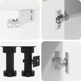 vidaXL Μονάδα κουζίνας LUCCA 8 pcs Artisan Δρυς Επεξεργασμένο Ξύλο