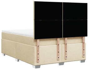 ΚΡΕΒΑΤΙ BOXSPRING ΜΕ ΣΤΡΩΜΑ ΚΡΕΜ 140X200 ΕΚ. ΥΦΑΣΜΑΤΙΝΟ 3292809