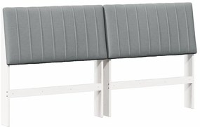 vidaXL Ταπετσαρισμένο κεφαλάρι Ανοιχτό γκρι 180 cm