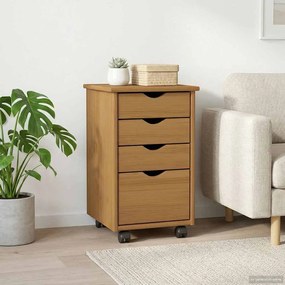 vidaXL Κινητό Ντουλάπι MOSS Μέλι Καφέ 34 x 39 x 56 εκ Στερεό πεύκο