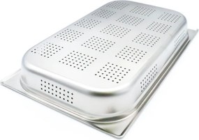 Gastronorm Container - 1/1 GN - 6,5cm Deep - Stainless Steel - Perforated