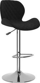 vidaXL Σκαμπό Μπαρ 2 τεμ. Μαύρα Βελούδινα