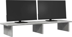 vidaXL Βάση Οθόνης Γκρι Σκυρ. 100x27x15 εκ. Επεξεργ. Ξύλο