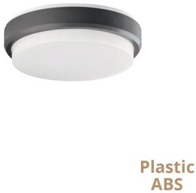 Πλαφονιέρα φωτιστικό LED Leros Plus πλαστικό γκρι Viokef 4171701 Ανθρακί