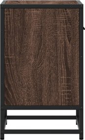 vidaXL Κομοδίνα Καφέ Δρυς 40x31x50 εκ. από Επεξεργασμένο Ξύλο
