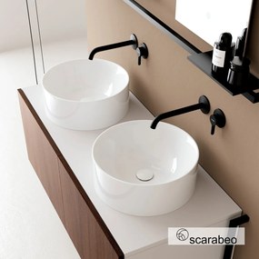 Scarabeo Skinny 5407 White Ø40 - Επιτραπέζιος νιπτήρας μπάνιου