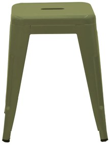 Σκαμπό Utopia pakoworld μέταλλο σε λαδί απόχρωση 30x30x45εκ