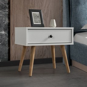 Κομοδίνο Λευκό ROCRO 55x55x30