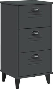 vidaXL Κομοδίνο VIKEN Ανθρακί Γκρι από Επεξεργασμένο Ξύλο