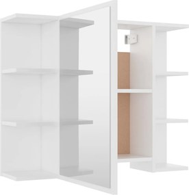 vidaXL Σετ Επίπλων Μπάνιου 3 Τεμαχίων Λευκό από Επεξ. Ξύλο