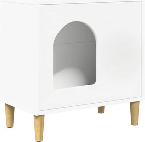 vidaXL Σπίτι Γάτας Λευκό 51 x 30 x 52 εκ. Επεξεργασμένο ξύλο